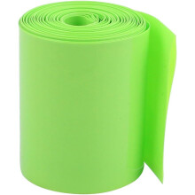 70mm Flat Width 2.1M Length PVC Heat Shrink Tube Green for 18650 Battery Pack