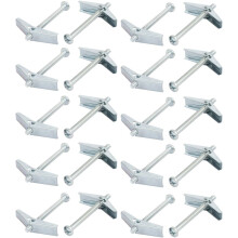 M4 x 50mm Male Thread Spring Loaded Hollow Wall Round Head Toggle Bolt 20pcs