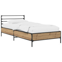 vidaXL Bed Frame Artisian Oak 80 x 200 cm Engineered Wood