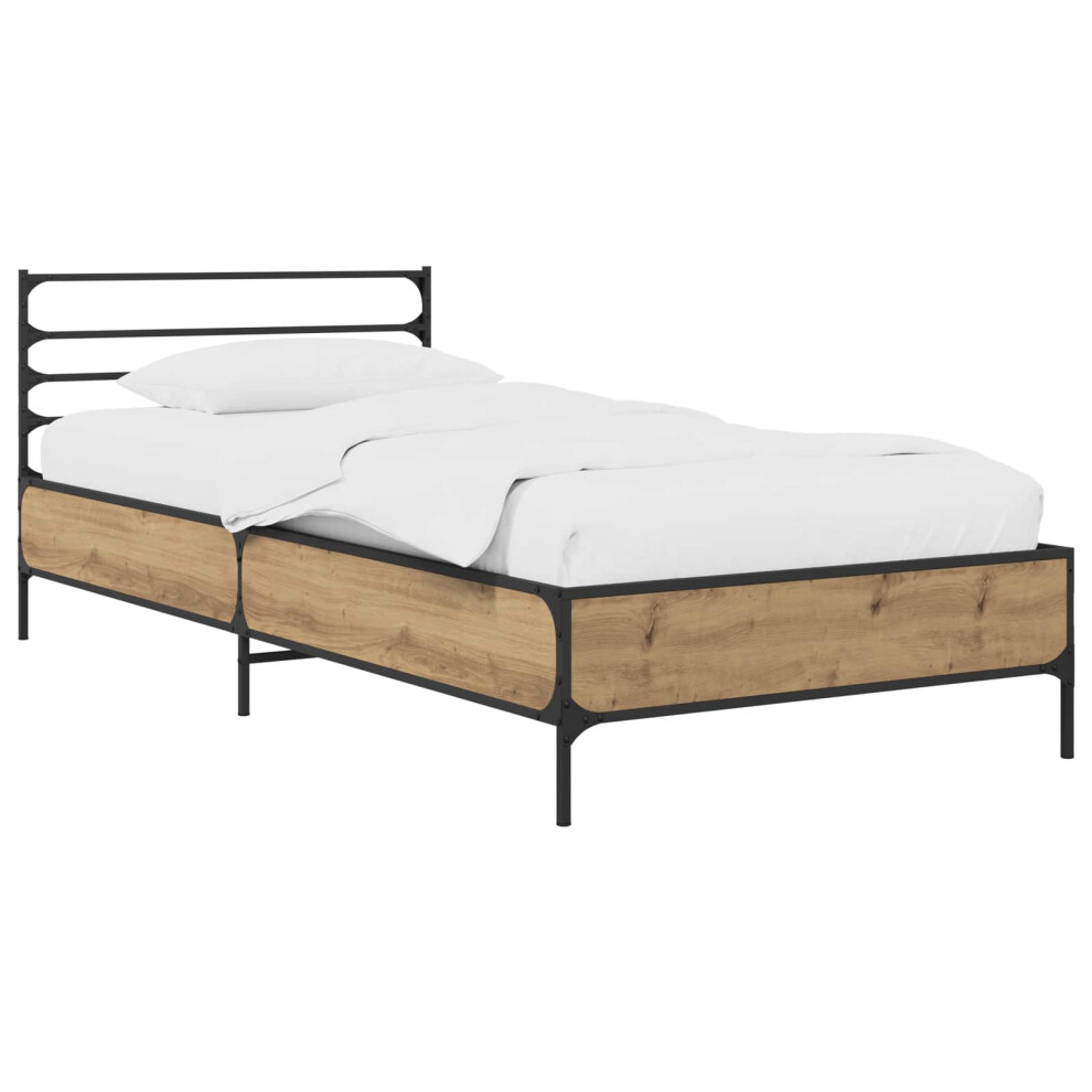 Vidaxl Bed Frame Artisian Oak 80 X 200 Cm Engineered Wood