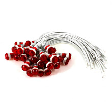 30 Pcs 10 mm Mounted Hole Red Indicator Pilot Light Lamp DC 24V