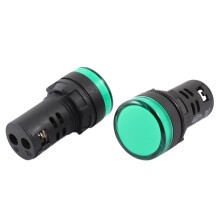 a14062300ux0062 LED Power Indicator Pilot Signal Light Lamp, 22 mm Panel Mount, AC 110V, 2 Piece, Green