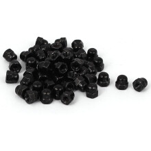 Hex Cap Nuts - 50Pcs M3 Dome Nuts Carbide Steel Hexagon Decorative Cap Nut for Screws Bolts Black