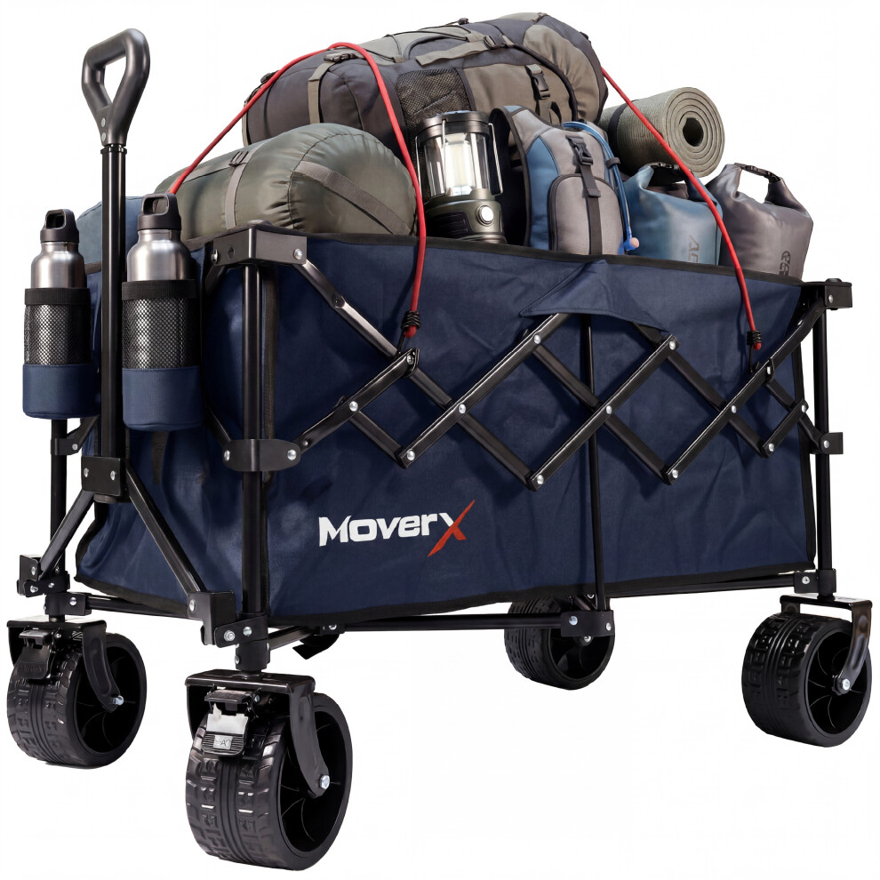 Moverx 200L Folding Festival Wagon - Blue