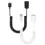 1 m USB 2.0-Stecker auf Buchse, Spiral-Adapterkabel,-Weiß 3