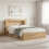 VidaXL vidaXL Headboard Cabinet with Storage Artisan Oak Engineered Wood 5
