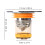Bathroom Floor Drain with Large Filter Bugs-Proof-Brown 4