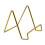 Sturdy Metal Geometric Desk Shelf With Multi Layer-Gold S 1
