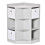 Kids Storage Shelf with 3 Fabric Drawers Anti Tip Grey 1