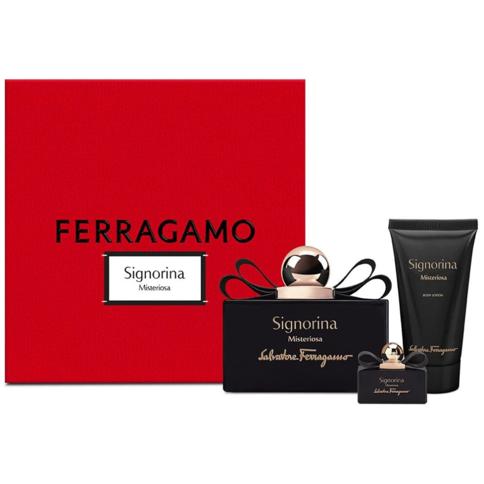 Salvatore Ferragamo Signorina Misteriosa Eau De Parfum 100Ml Gift Set 100Ml & 5Ml Eau De Parfum & 50Ml Body Lotion - Image 5