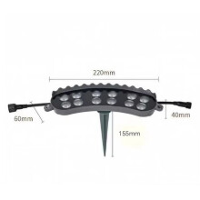 12W LED Boomverlichting, IP65 Waterdichte Onder-Boom Landschapsverlichting Flood Lamp voor Tuin Park Scenic Spot, DC24V