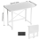 80*40cm Compact And Portable Side Table with a Storage Shelf 4-Wheel Mobile Desk 2