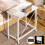 80*40cm Compact And Portable Side Table with a Storage Shelf 4-Wheel Mobile Desk 3