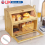Double Layer Bamboo Wooden Bread Box Storage Container for Kitchen Countertop UK 3