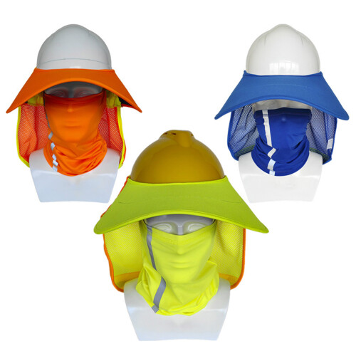 Mesh Sun Shade for Safety Helmets Sunproof-Fluorescent yellow 1