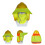 Mesh Sun Shade for Safety Helmets Sunproof-Fluorescent yellow 3