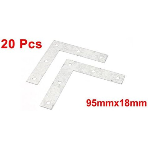Flat Corner Braces L Shaped Metal Angle Brackets Plates 20pcs 1