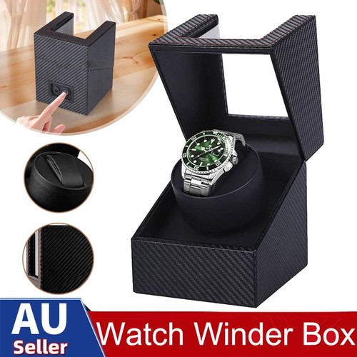 Automatic Watch Winder Display Case Rotating Storage Organizer Single Quiet Box 2