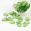 100 pièces acrylique feuille verte perles en vrac feuilles 7