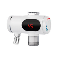360 Drehbarer Instant-Heißwasserhahn Elektrischer Heiß-Kalt-Mischer Wasserhahn 3400W Sofortheizungswasserhahn Schnelles Heizventil EU-Stecker