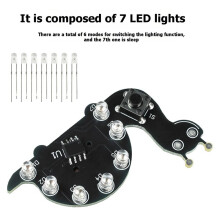 DIY Soldering Learning Kit with LED Shell Flow Light SMD SMT Learner Solder Kit for Electronics Enthusiasts