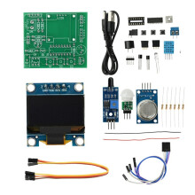 Air Quality Detection DIY Kit with Temperature, Humidity, Voltage, CO, Flame, and Human Body Induction Sensors DC5V