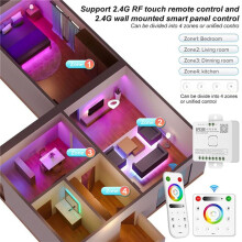 2X 12-in-1 Wifi LED Controller SP530E PWM SPI Pixels Dimmer for WS2812B WS2811 RGB RGBW LED Strips with Voice Control