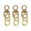 Marine Brass Flag Mounts Pack van 3 Quick Release-ontwerp voor 1