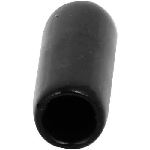 3.5mm Inner Dia Rubber Hose End Cap Screw Thread Protector Cover Black 100pcs 1