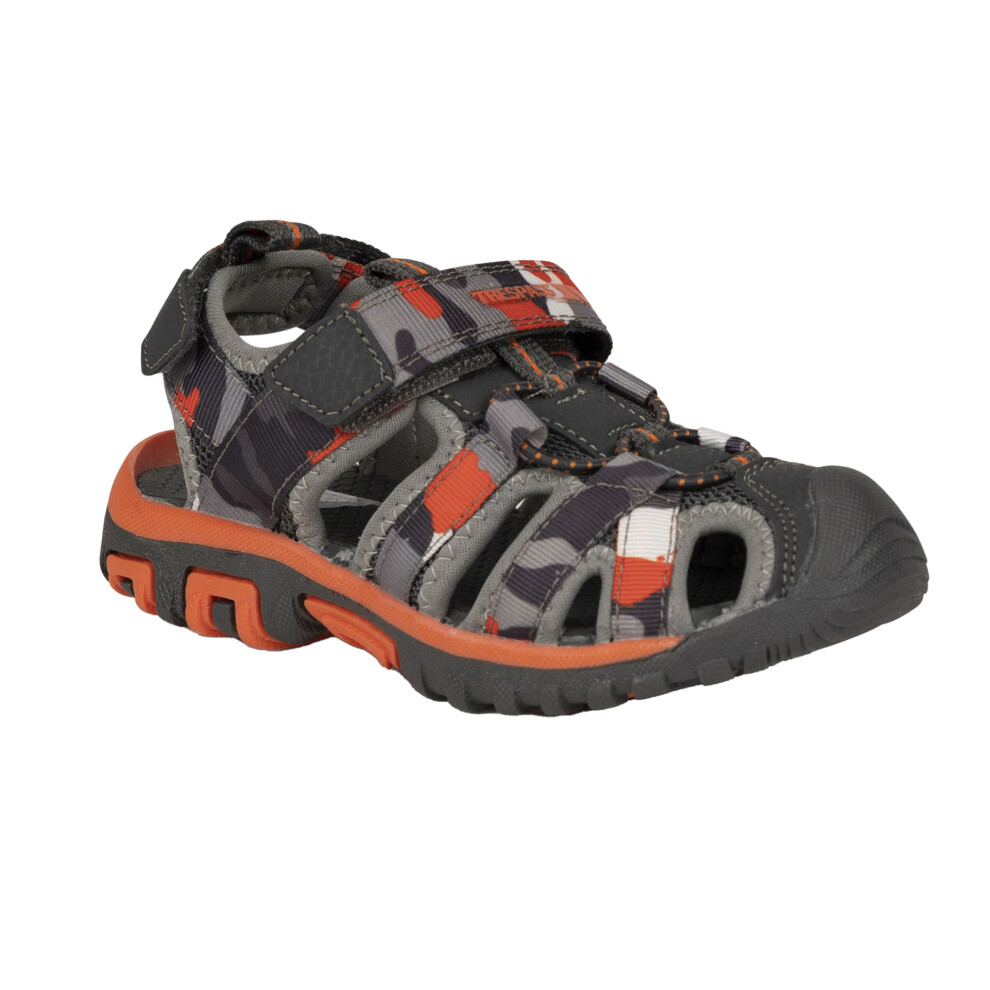 Trespass (13 Uk Child, Grey/Orange) Childrens/Kids Jaime Sandals