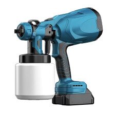 Elektrische Spritzpistole Tragbare Haushaltsfarbspritzgerät Auto Möbel Stahlbeschichtung Airbrush für 18V Batterie EU-Stecker