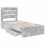 VidaXL vidaXL Bed Frame with Drawer Concrete Grey 90 x 190 cm Engineered Wood 5