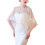 Châle capelet de mariée en dentelle sans cravate avec-Blanc 1