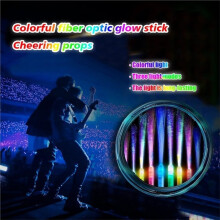 24PCS Glow Fiber Optic Sticks LED Light Wand Set-Glittering Party Color-Changing Shining LED Fiber Optic Wand