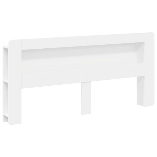 VidaXL vidaXL Headboard Cabinet with Storage White Engineered Wood 1
