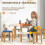 Kindertisch- und Stuhlset mit Aufbewahrungstasche, Blumendesign 8