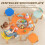 Kindertisch- und Stuhlset mit Aufbewahrungstasche, Blumendesign 7