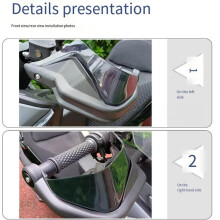 Upgraded, Widened, and Heightened Handguards/Wind Deflectors for VOGE SR4 MAX Motorcycles Smoke-Gray