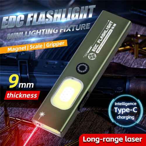 EDC Flashlight Magnetic Flashlight High Lumens Work Light  Rechargeable Pocket Light for Home,Garage and Emergency,A 1