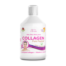 Swedish Nutra’s Collagen Bovine 5000 Suikervrij. Is een vloeibaar supplement met een natuurlijke bessensmaak.