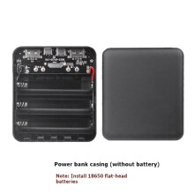 Power Bank Shell with Digital Display Power Bank Battery Storage Box DIY 3x18650 Power Bank Case No Battery
