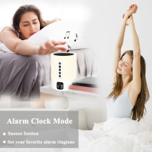 Night Light Bluetooth Speaker & White Noise Lamp with Alarm Clock for Kids