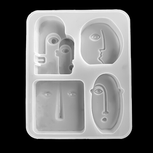 Epoxy Resin Candle Mould 3D Human Face Candle Mold Silicone 1