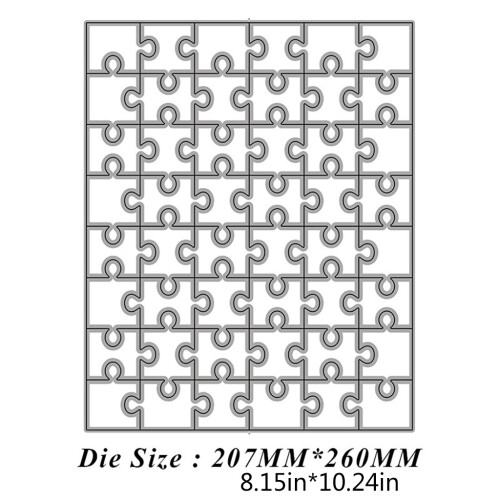 Rechteck Puzzle Metall Stanzformen Schablone DIY Scrapbooking 1