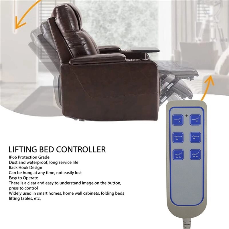 Control Rod Core 2X SK-04 Lift Chair Hand Controller IP66 Lifting Bed Remote Control ...