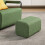 SoBuy Fauteuil lounge velours côtelé vert pliable 7