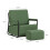 SoBuy Fauteuil lounge velours côtelé vert pliable 3