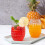 Bruchsicherer Kunststoff, kurzer Weinbecher, Ananas-Trinkglas, 6