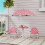 Kindertischset mit 2 Klappstühlen und Sonnenschirm, rosa 3