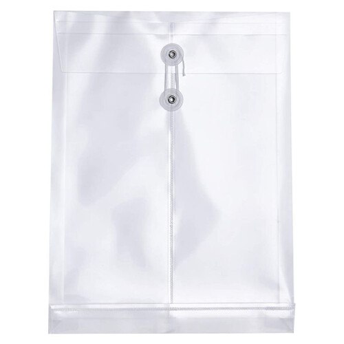 36 Pack Clear Plastic Envelopes  Envelopes Expandable Files Document Folders with Button & String Tie Closure A4 1